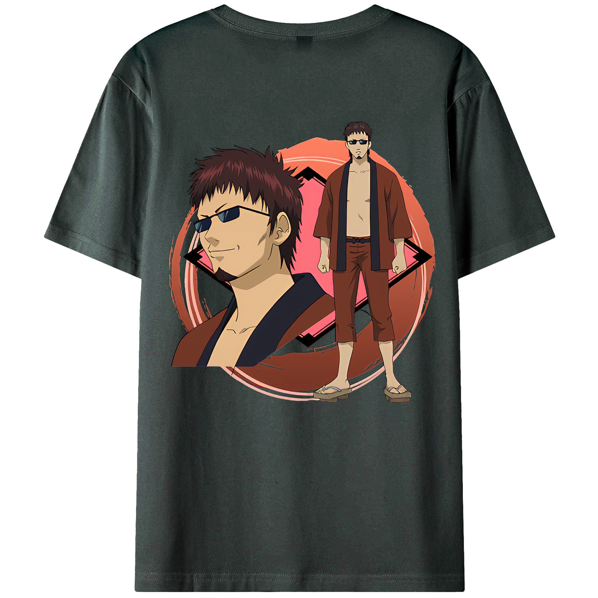 （画像用） ぎんたま 坂田銀時（さかたぎんとき） 神楽 志村新八（しむら しんぱち） GINTAMA Sakata Gintoki Kagura Shimura Shinpachi 綿100％ メンズ半袖Tシャツ（バックプリント） 通気性